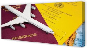 Obraz na płótnie Atrybuty Podróżnika: Paszport i Mapa