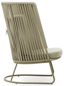 Zielony metalowy fotel ogrodowy Saconca – Kave Home