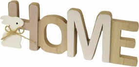 Drewniany napis HOME z zajączkiem 21,5 x 7,5 x 3 cm