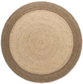 Dywan naturalny jutowy Jutta beżowy 100 cm x 100 cm koło