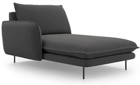 Ciemnoszary szezlong Cosmopolitan Design Vienna, lewostronny