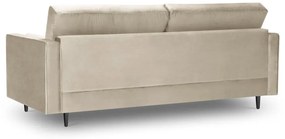 Beżowa aksamitna sofa Milo Casa Santo, 219 cm