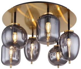 Globo 15345-6DMM - Lampa sufitowa BLACKY 6xE14/40W/230V mosiądz