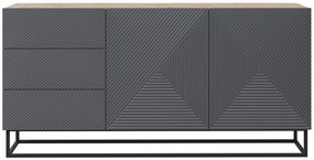 Komoda z szufladami Asha 167 cm - artisan / rivier stone mat