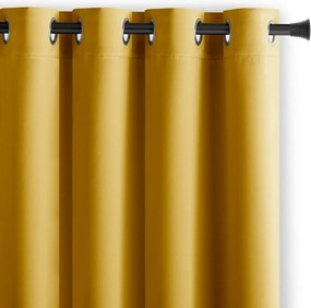 Restilo Zasłona Blackout EYELETS musztardowy, 140 x 245 cm