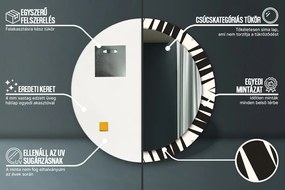 Abstrakcja geometria Lustro dekoracyjne okrągłe