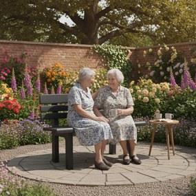 Ławka ogrodowa GENZIANA, 110x52x71cm, antracytowa I.P.A.E-Progarden