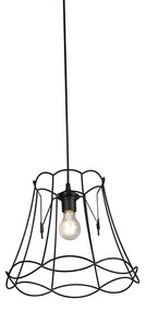Retro Lampa wisząca czarna 35 cm - Granny Frame