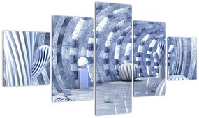 Obraz - abstrakcja 3D (125x70 cm)