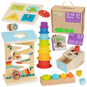 Tooky toy box pudełko xxl montessori edukacyjne 6w1 sensoryczne 13-15 mies