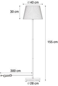 Zewnetrzna Zewnętrzna lampa podłogowa czarna z zielonym kloszem ze sznura IP44 - Virginia JaylaJapandi Oswietlenie zewnetrzne