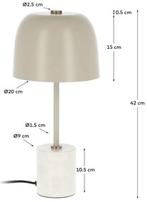 Beżowa lampa stołowa Kave Home Alish