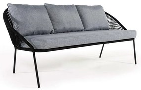Czarna 3-osobowa sofa ogrodowa Bonami Selection North