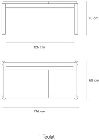 Biurko w dekorze jesionu 136x68 cm Atlas – Teulat
