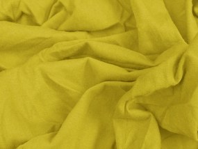 PrzytulneMieszkanie.pl Prześcieradło jersey EXCLUSIVE żółte 140 x 200 cm