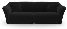 Czarna aksamitna sofa 206 cm Tokyo – Cosmopolitan Design