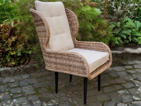 Elegancki fotel z okrągłego technorattanu APERTO