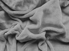 PrzytulneMieszkanie.pl Prześcieradło z mikropluszu SOFT 200x220 cm jasnoszare