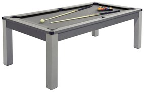 Stół - Bilard i ping-pong BALTHAZAR - 213*112*81.5cm - Szary