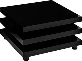 Stilista Stolik kawowy, 73 x 73 cm, czarny połysk