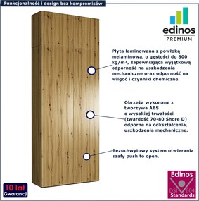 Wysoka szafa uchylna dąb artisan K6-G33