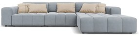 Sofa Narożna LUC 4-miejscowa 284x166x70 Christian Lacroix jasny niebieski light blue