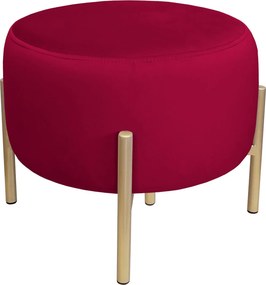 Pufa OLA loft ławka podnóżek metal : Kolor Stelaża - Złoty, Kolor tkaniny - VELVET - MG31, Typ tkaniny - Velvet