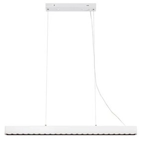 Biała lampa wisząca LED z metalowym kloszem Plano – Markslöjd