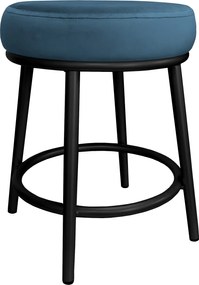 Taboret Ben tkanina Welur stelaż metalowy STOŁEK LOFT : Kolor Stelaża - Czarny , Kolor tkaniny - VELVET - MG33, Typ tkaniny - Velvet