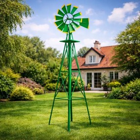 Wiatrak ogrodowy 245 cm zielony