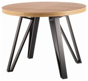 STÓŁ GALAXY DĄB ARTISAN / CZARNY FI 100 (100-168) SIGNAL