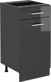 Szafka dolna do kuchni antracyt wysoki połysk 40x46x81.6 r-line