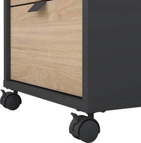 Kontenerek na kółkach 3 szuflady Sign jackson hickory/szary mat