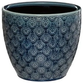 Doniczki ceramiczne, 3 sztuki, ze zdobieniami