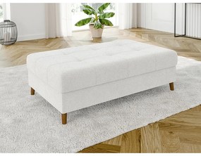 Biały podnóżek z materiału bouclé Ariella – Ropez