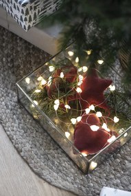 IB Laursen Świetlny łańcuch LED z 40 sercami i zegarem STILLENAT
