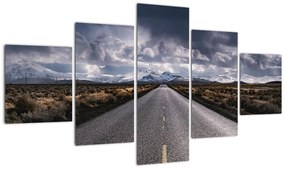 Obraz drogi na pustyni (125x70 cm)
