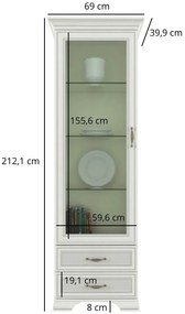 Witryna jednodrzwiowa do salonu fineline crema C3-D94