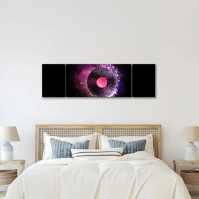 Obraz - Płyta winylowa w kolorze różowo-fioletowym (170x50 cm)