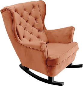 Fotel Relax z Tapicerowanym Siedzeniem i Podłokietnikami, Fotel TV 102x81x95cm Pomarańczowy_29823