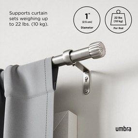 Stalowy regulowany karnisz w kolorze srebra 91 - 168 cm Cleo – Umbra