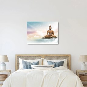 Obraz na szkle - Budda nadzorujący ziemię (70x50 cm)