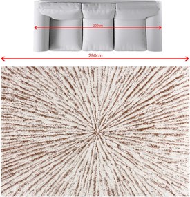 Dywan Softness cream/brown 200x290cm