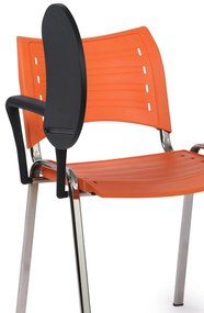 Plastikowy stolik zaokrąglony z podłokietnikiem do krzeseł konferencyjnych SMART, ISO, VIVA, SMILE