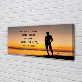 Zdjęcie na płótnie Napis na tle Morza