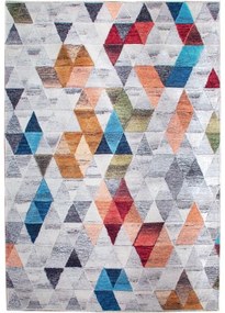 Dywan bawełniany Pescara Trójkąty wielokolorowy 160 cm x 230 cm