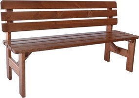 Drewniana ławka ogrodowa Viking - 150 cm, lakierowana