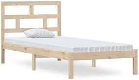Pojedyncze łóżko z naturalnej sosny 90x200 - Adia 3X