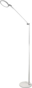 Regina - Regulowana biała lampa podłogowa LED z metalu, wys. 135 cm Fabas Luce - Zintegrowane oświetlenie LED 9W CCT (3000K 4000K 5000K 6000K)