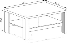 Ława VARUS 110 cm Stolik Kawowy do Salonu